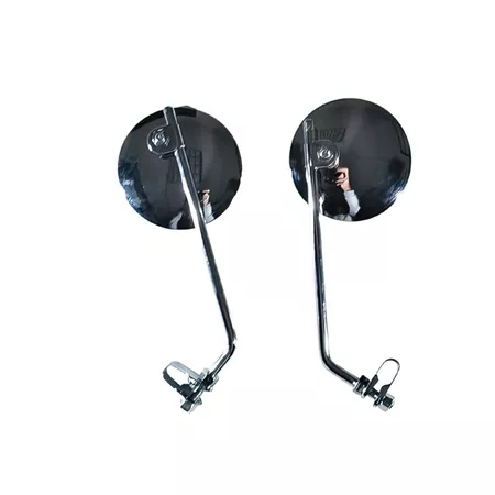 Mirrors universal round chrome (x2) vintage mopeds