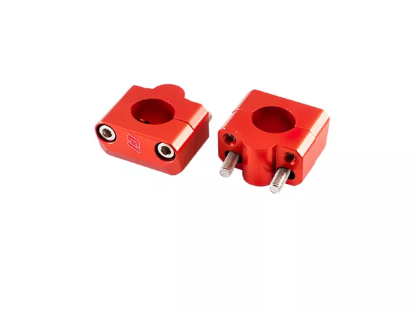 Handlebar Clamps alu D.28,6mm Doppler red