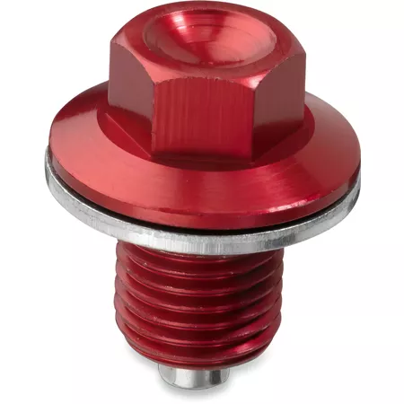 Oil Drain Screw magnetic Moose Racing red Honda \/ Yamaha