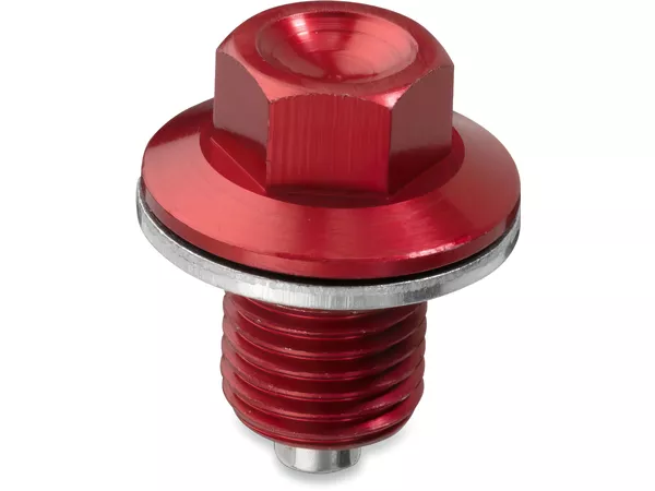 Oil Drain Screw magnetic Moose Racing red Honda \/ Yamaha