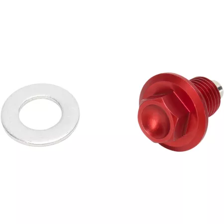 Oil Drain Screw magnetic Moose Racing red Honda CR 80