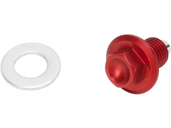 Oil Drain Screw magnetic Moose Racing red Honda CR 80