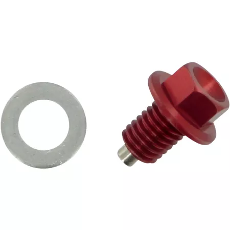 Oil Drain Screw magnetic Moose Racing red Kawasaki \/ Suzuki