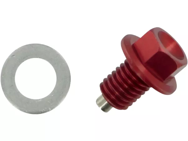 Oil Drain Screw magnetic Moose Racing red Kawasaki \/ Suzuki