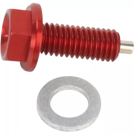 Oil Drain Screw magnetic Moose Racing red Honda CRF 2009-2017