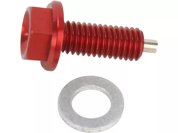 Oil Drain Screw magnetic Moose Racing red Honda CRF 2009-2017