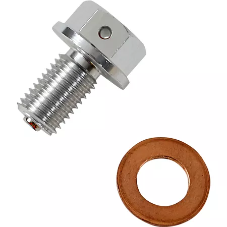 Oil Drain Screw magnetic Moose Racing YZ \/ YZF silver