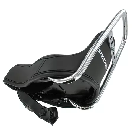 Seat type chopper Peugeot 103 black with Peugeot logo