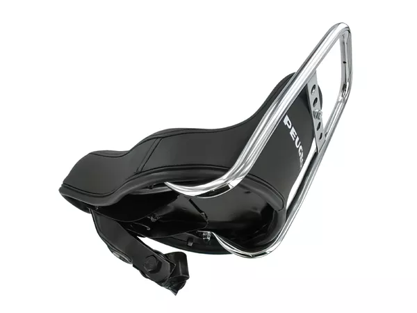 Seat type chopper Peugeot 103 black with Peugeot logo