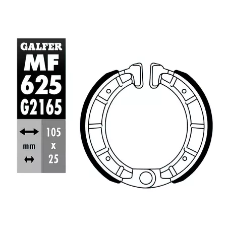 Brake Shoes front \/ rear Galfer 18 Derbi Vamos \/ Variant \/ Fenix 50