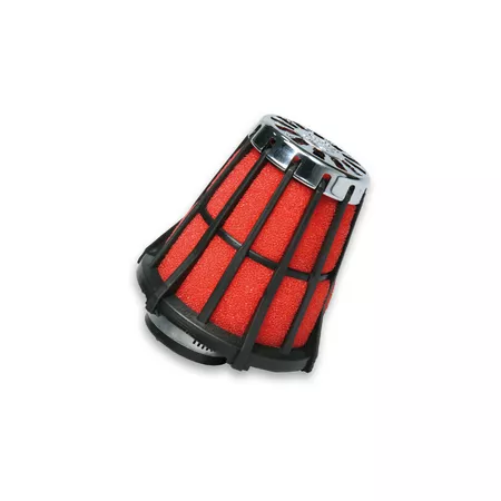 Air Filter E5 Malossi straight d. 43mm black cage \/ red foam