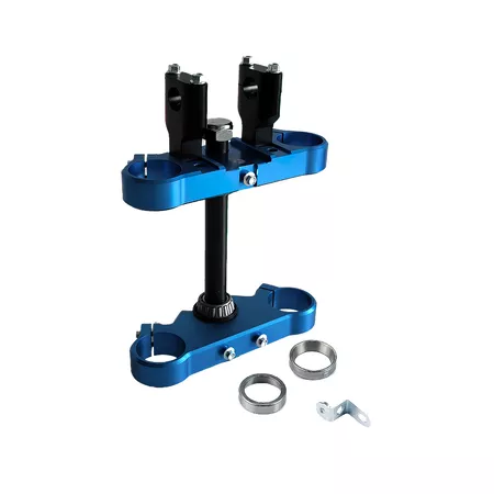 Triple Tree 45\/48mm w\/ handlebar clamps 1 screw YCF Pit Bike \/ Dirt Bike blue
