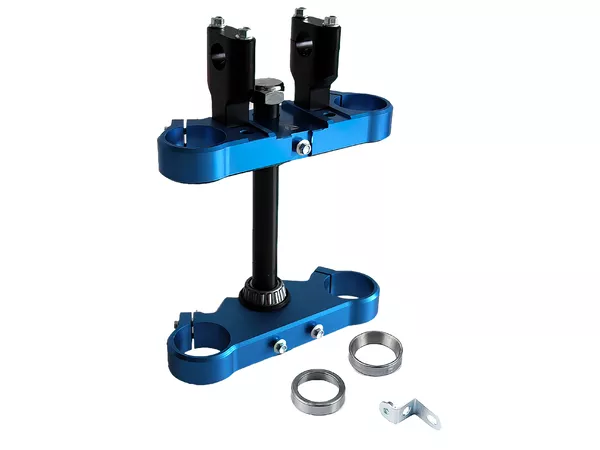 Triple Tree 45\/48mm w\/ handlebar clamps 1 screw YCF Pit Bike \/ Dirt Bike blue