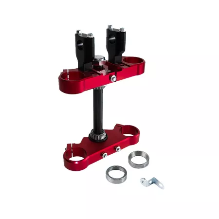 Triple Tree 45\/48mm w\/ handlebar clamps 1 screw YCF Pit Bike \/ Dirt Bike red