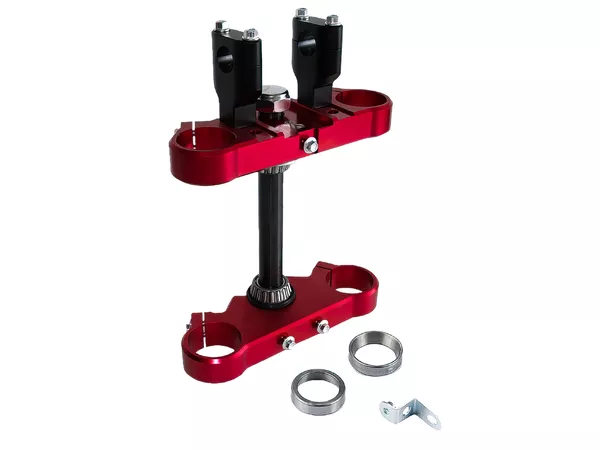 Triple Tree 45\/48mm w\/ handlebar clamps 1 screw YCF Pit Bike \/ Dirt Bike red