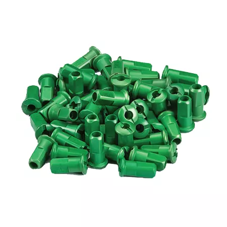 Spoke Nipples (x32) aluminium CNC green