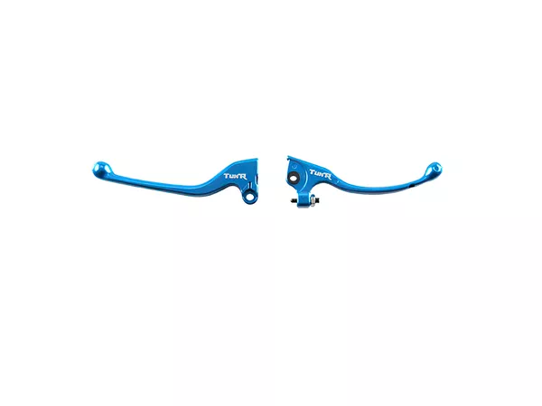 Brake \/ Clutch Lever Set type AJP blue Derbi \/ Rieju