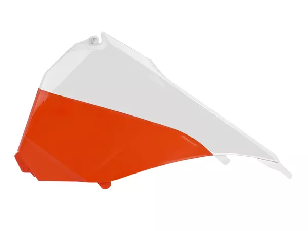 Air Box Cover Polisport original colour 15 white \/ orange KTM SX \/ SX-F