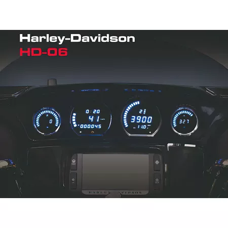 Dashboard 4 instruments Koso HD-06 red \/ black Harley Davidson Touring 2014 - 17