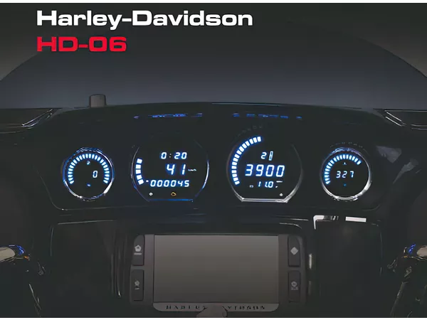 Dashboard 4 instruments Koso HD-06 red \/ black Harley Davidson Touring 2014 - 17