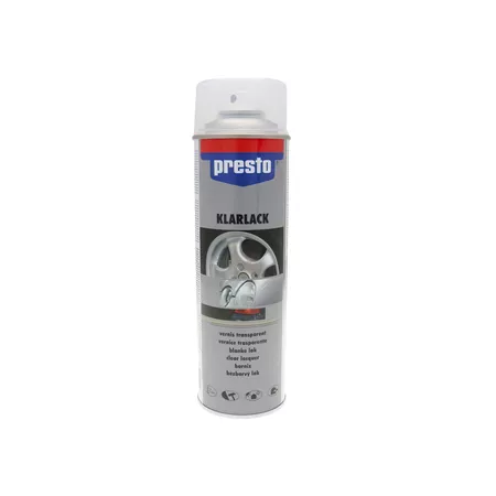 Clear Varnish glossy Presto for wheel paints 500ml (spray)