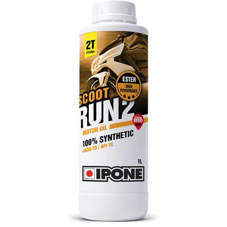 2-Stroke Oil Ipone Scoot Run 2 strawberry 100% synthetic 1L