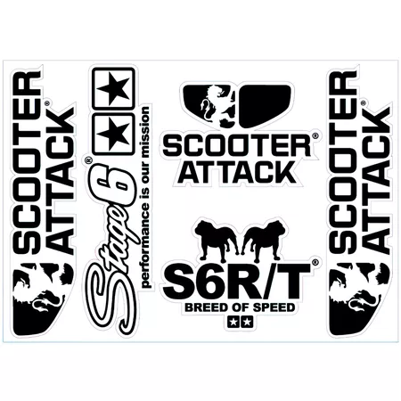 Stickers Scooter-Attack 140x100mm