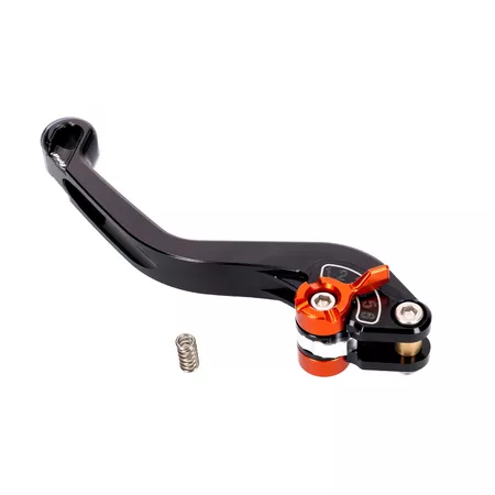 Brake \/ Clutch Lever rear Puig 2.0 adjustable short black \/ orange