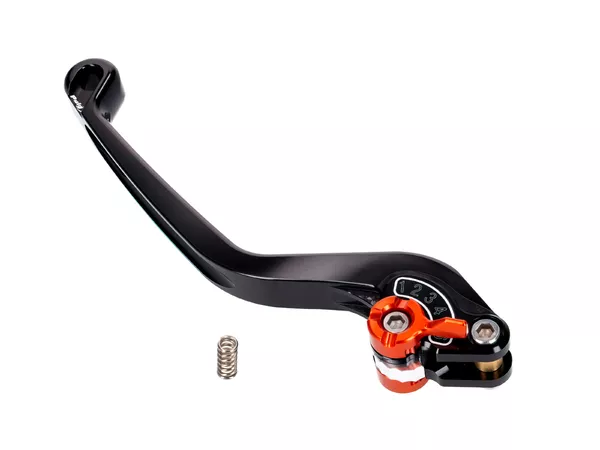 Brake \/ Clutch Lever rear Puig 2.0 adjustable black \/ orange