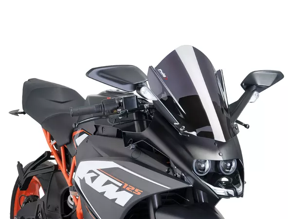 Windshield Puig Z-Racing dark smoke KTM RC 125 \/ 200 \/ 390 after 2014