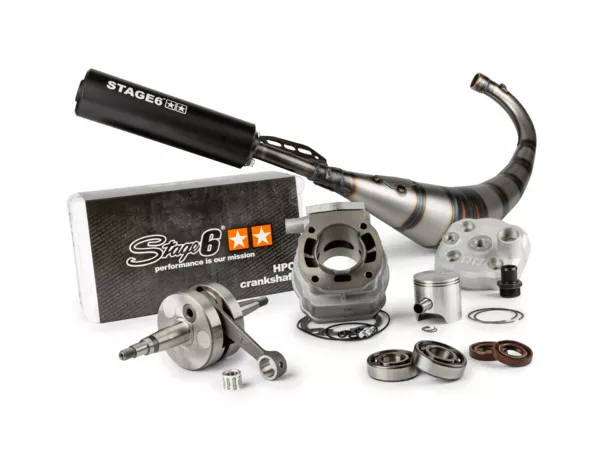 Tuning Kit cylinder + crankshaft + exhaust Stage6 Streetrace 88cc stroke 45mm Derbi Euro 2