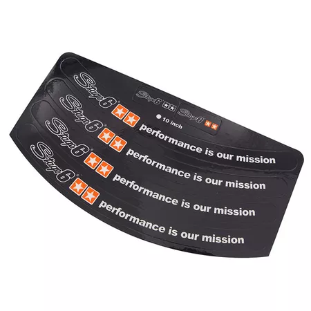 Rim Stickers Stage6 10 Inch Black - MAXI SCOOT