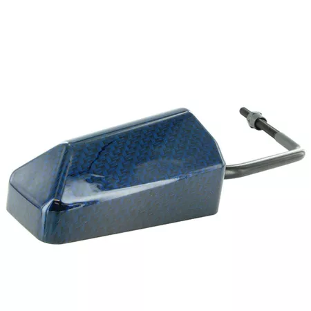 STR8 Mirror F1 right \/ left M8 thread (w\/ left-hand thread adapter), blue carbon look