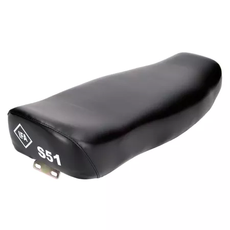 Seat black with logo Simson