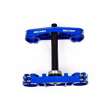 Triple Clamp complete Scar YZ 85 blue
