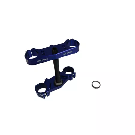 Triple Clamp complete Scar ACS YZ 125 blue