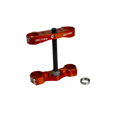 Triple Clamp complete Scar SX 65 orange