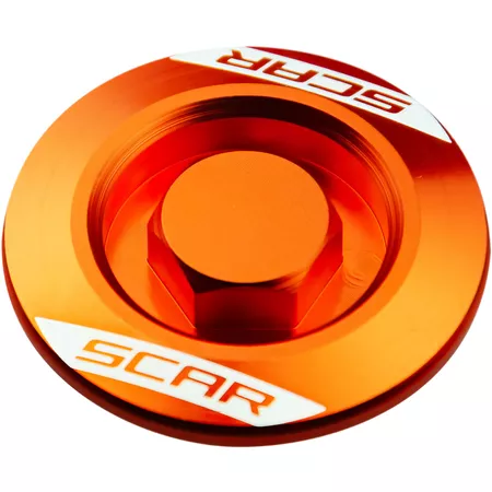 Engine Plug \/ Oil Cap Scar aluminium SX \/ EXC orange