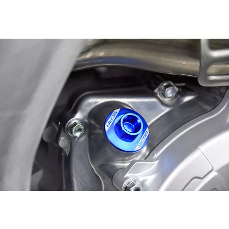 Oil Filler Cap Scar aluminium Honda \/ Yamaha blue