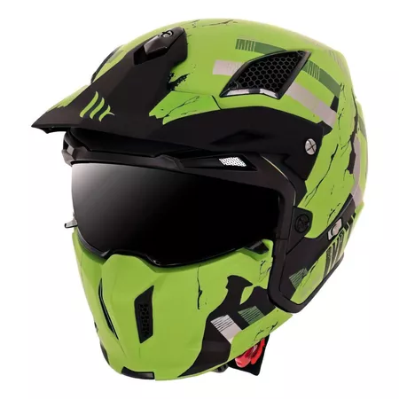 Trials Helmet MT Streetfighter SV Skull matte green S - Size: S