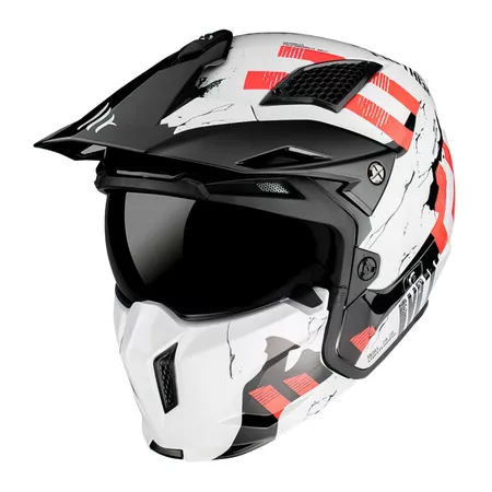 Trials Helmet MT Streetfighter SV Skull glossy pearl white XS - Size: XS