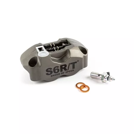 Stage6 R\/T MK1 4-Piston Brake Caliper radial w. brake pads hard anodized
