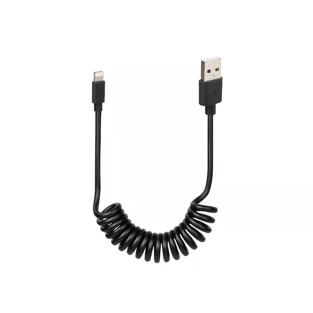 USB Cable coiled type Apple 8-pin 100cm black