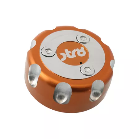 Fuel Cap STR8 CNC Yamaha \/ MBK \/ Derbi Senda orange