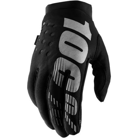 Gloves 100% Women Brisker black \/ grey S - Size: S