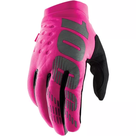 Gloves 100% Women Brisker pink \/ black S - Size: S