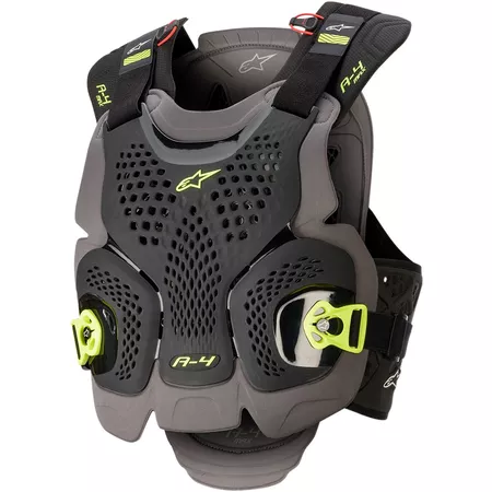 Chest Protector Alpinestars A4 Max black \/ yellow XS\/S - Size: XS\/S