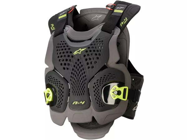 Chest Protector Alpinestars A4 Max black \/ yellow XS\/S - Size: XS\/S