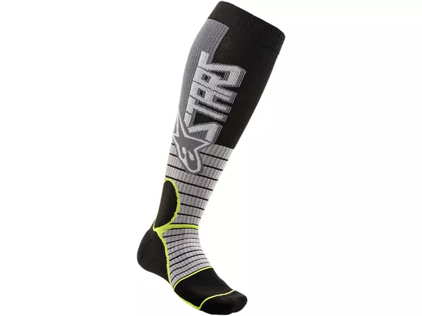 Socks MX Alpinestars MX Pro grey \/ yellow M - Size: M