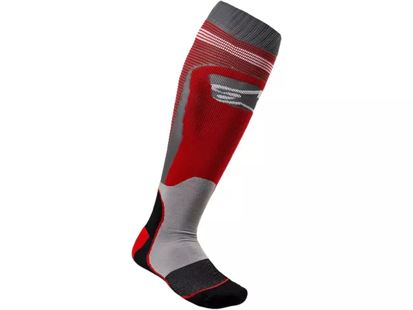 Socks MX Alpinestars MX Plus 1 red \/ grey M - Size: M